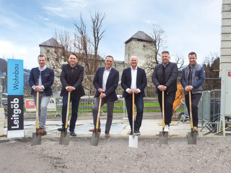 Spatenstich für das Wohnprojekt „Schloßstraße“ in Kaprun durch Leitgöb Wohnbau.