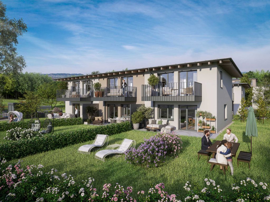 Moderne Reihenhäuser mit Gärten in Henndorf